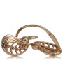 "No Stones, 14K 585 Gold Vintage Rose Pink Leaf Earrings" ven254