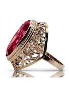 Russe soviétique rose 14k 585 or Alexandrite Rubis Émeraude Saphir Zircon bague vrc014