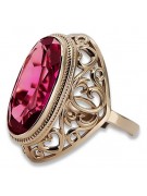 Oryginalny Rubinowy Pierścień z Różowego Złota 14k vrc184
