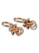 14 Karat Originales Vintage-Roségold Ohrschmuck Ohne Steine ven267