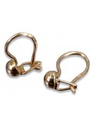 "Vintage 14K 585 Rose Pink Gold Earrings, No Stones" ven296