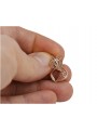 "Bijoux d'oreilles coeur vintage en or rose 14 carats d'origine sans pierres" ven076