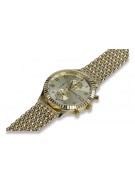 ceas de aur de damă cu brățară unisex 14k 585 Geneve mw007y&mbw013y-f