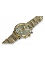 Reloj de mujer en oro con pulsera unisex 14k 585 Geneve mw007y&mbw013y-f