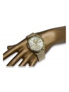 Женских золотых часов с браслетом унисекс 14к 585 Geneve mw007y&mbw013y-f