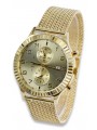Reloj de mujer en oro con pulsera unisex 14k 585 Geneve mw007y&mbw014y-f