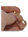 "Оригинальный винтаж: Серьги-кольца из розового золота 14к 585 пробы без камней" ven121