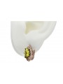 Joyería exclusiva: Pendientes de peridoto y oro rosa 14k 585 vec143 Vintage