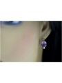 Soviet-Era 14K 585 Rose Pink Gold Alexandrite Earrings vec003