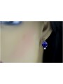 "Bijoux vintage russe soviétique vec003 : Boucles d'oreilles Saphir en Or rose 14 carats 585" style