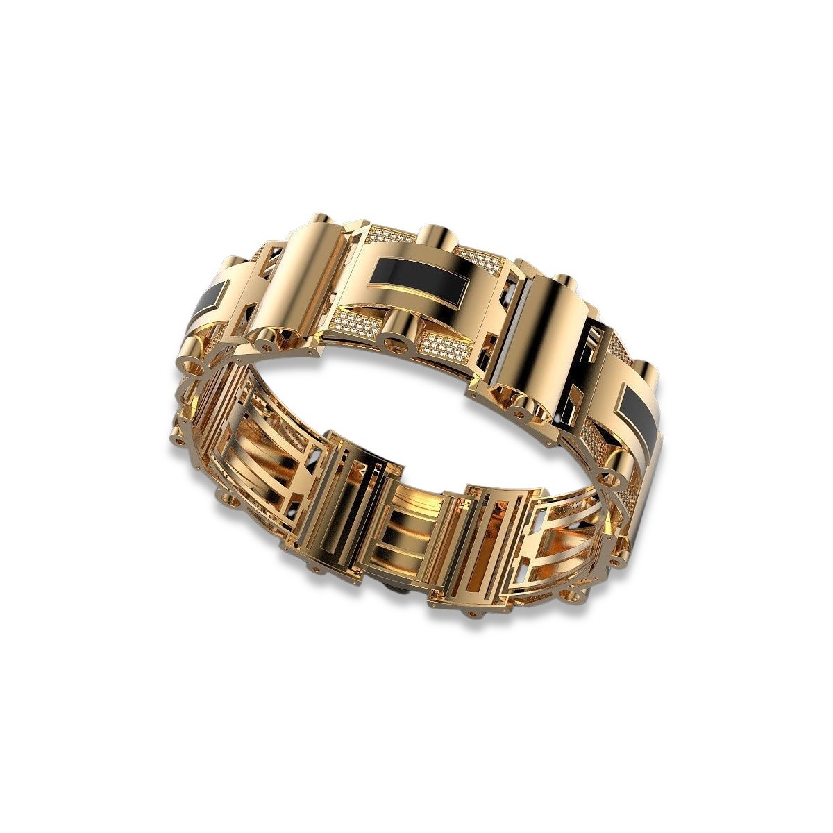 Bracelet and ring set in 18k Italian gold, free of stones and stones -  مجوهرات اليافعي جمان