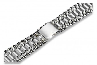White 14k gold man's 14k 585 watch bracelet mbw009w