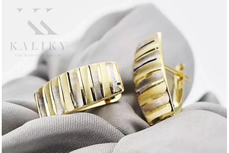 Pendientes de oro de 14k ★ https://zlotychlopak.pl/es/ ★ Oro fino 585 333 ¡Barato!