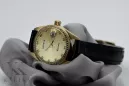 Złoty zegarek damski 14k w style Rolex z BRYLANTAMI 0.25ct Geneve lwd078ydyz