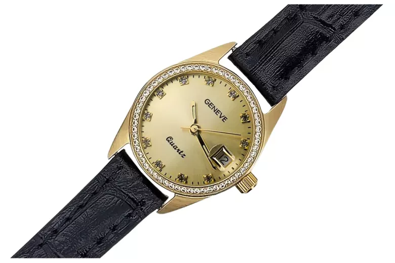 Reloj de damas de oro ★ zlotychlopak.pl ★ Pureza de oro 585 333 ¡Precio bajo!