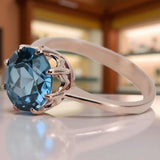 Ring Aquamarine Original Vintage 14K Rose Gold Vintage craft vrc157r