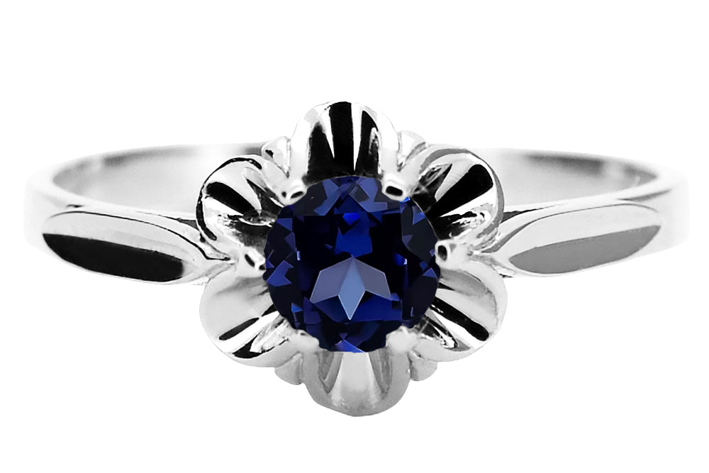 Sterling silver 925 Sapphire Ring Vintage vrc004s vrc004s-sp
