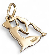 Pendant pendant made of rose red gold 14k 585 Vintage zodiac vzp004