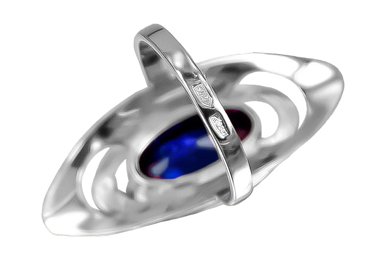 Vintage silver 925 Sapphire Ring vrc189s
