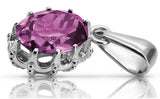 Vintage Pendant Amethyst Sterling silver 925 vpc008s vpc008s-am