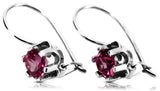 Vintage silver 925 Ruby earrings vec019s Russian Soviet style vec019s-rb