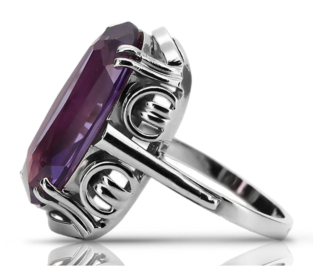 Vintage silver 925 Alexandrite ring vrc038s Vintage