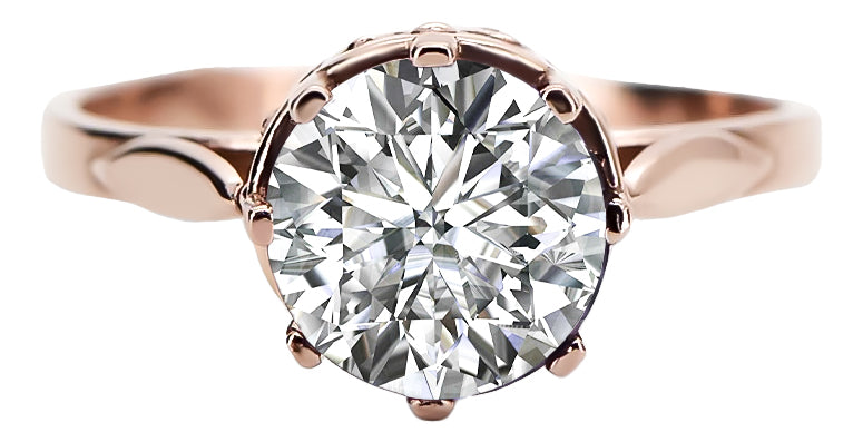 Zircon Original Vintage 14K Rose Gold Ring Vintage vrc366r vrc366r-zi