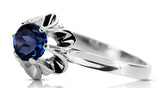 Sterling silver 925 Sapphire Ring Vintage vrc004s