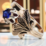 Vintage rose pink 14k gold 585 Sapphire ring vrc169 Vintage vrc169r-sp