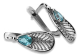 Vintage Vintage 925 Silver aquamarine earrings vec067s Vintage vec067s-aq