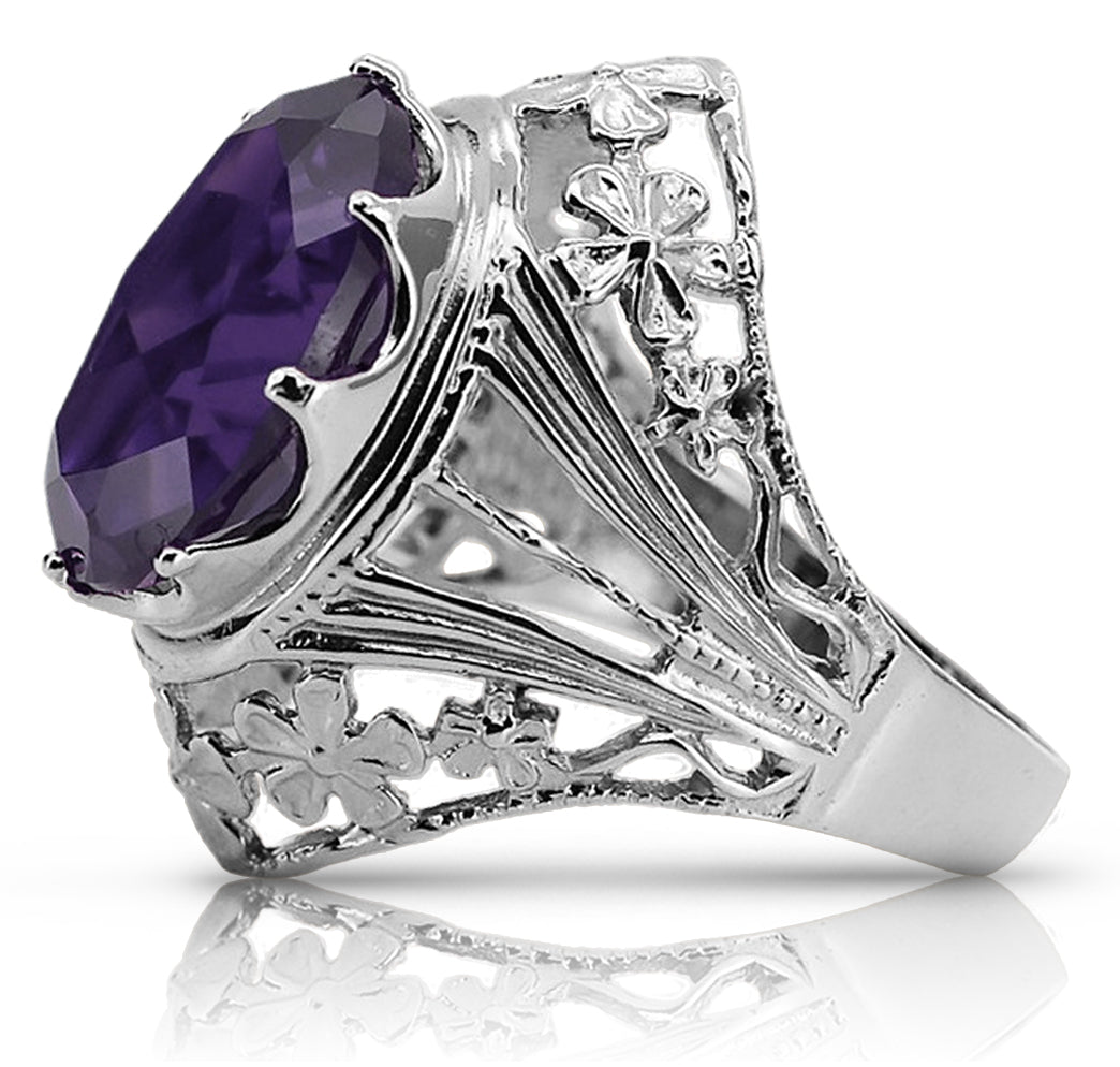 Vintage silver 925 Alexandrite ring vrc031s Vintage