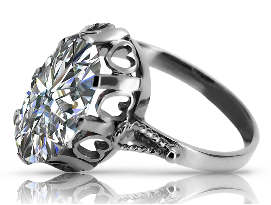 Vintage silver 925 Zircone ring vrc134s Vintage