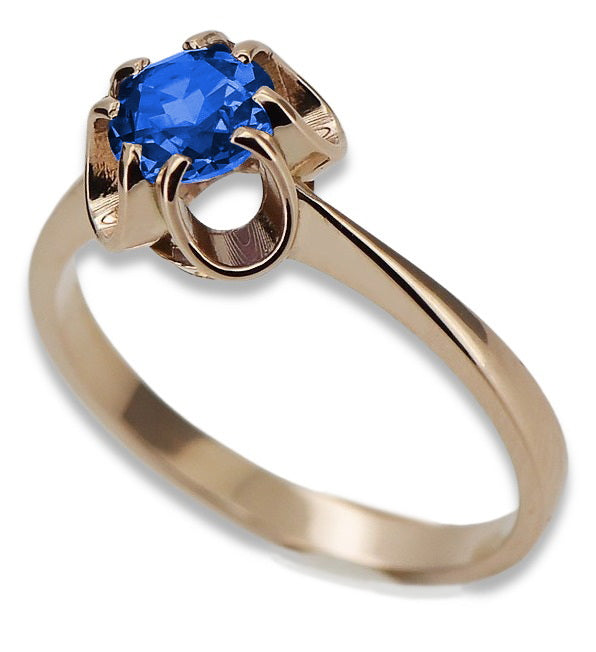 Vintage rose pink 14k gold 585 Sapphire ring vrc348 Vintage vrc348r-sp