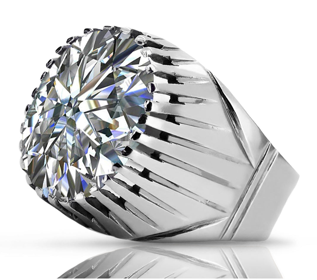 Vintage silver 925 Zircon ring vrc048s Vintage Russian Soviet style