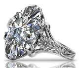 Vintage silver 925 Cubic Zircon ring vrc084s Vintage