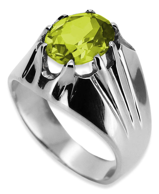 Vintage silver 925 Peridot ring vrc016s Vintage