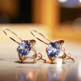 Vintage rose pink 14k 585 gold alexandrite earrings vec142 Vintage Russian Soviet Style