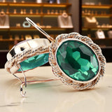 Original Vintage 14K Rose Gold Emerald earrings craft vec007r vec007r-em