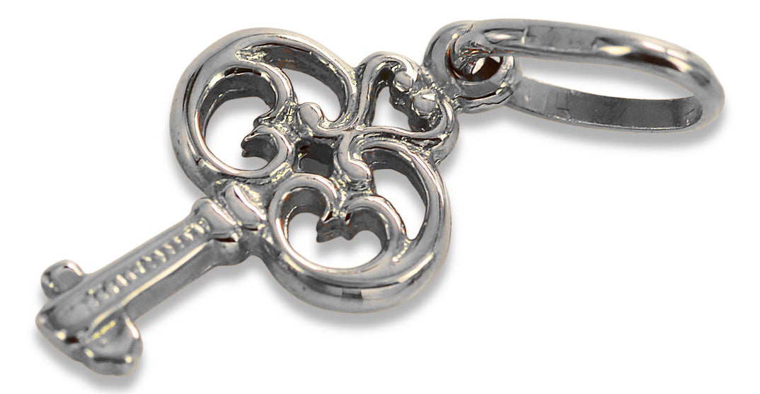 Vintage silver 925 Vintage key pendant vpn019s