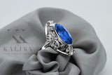 Vintage silver 925 Sapphire ring vrc014s Vintage