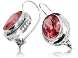 Vintage 925 Silver Ruby earrings vec114s vec114s-rb