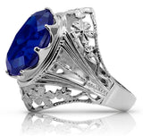 Vintage silver 925 Sapphire ring vrc031s Vintage vrc031s-sp