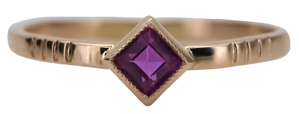 Vintage rose pink 14k gold 585 Ruby ring vrc138 Vintage