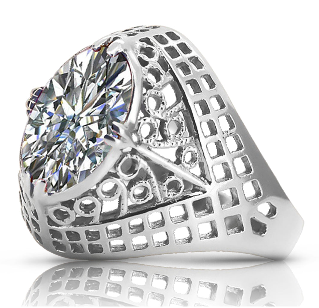 Vintage silver 925 Zircon ring vrc030s Vintage