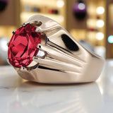 Vintage Rose 14k Gold 585 Ruby Ring vrc016 Vintage