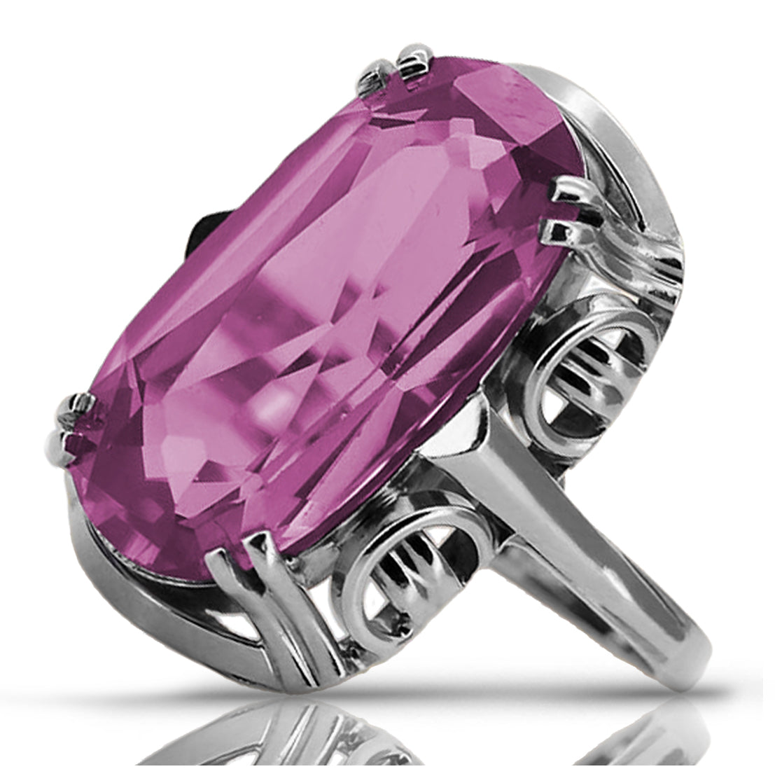 Vintage silver 925 Amethyst ring vrc038s Vintage