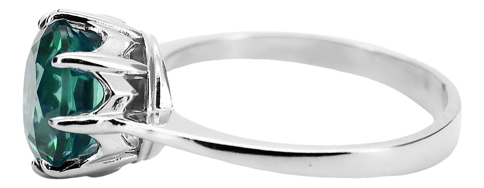 Ring Vintage style Emerald Sterling silver 925 vrc157s