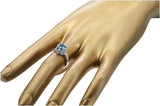 Aquamarine Sterling silver 925 Ring Vintage Jewlery vrc366s vrc366s-aq