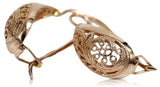 silver 925 rose gold plated Vintage earrings ven023rp