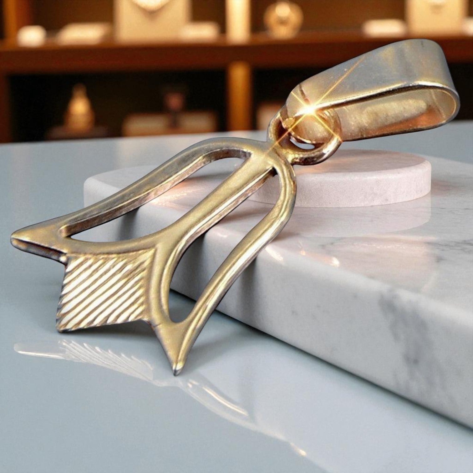 Vintage silver rose gold plated 925  Vintage flower pendant vpn014rp